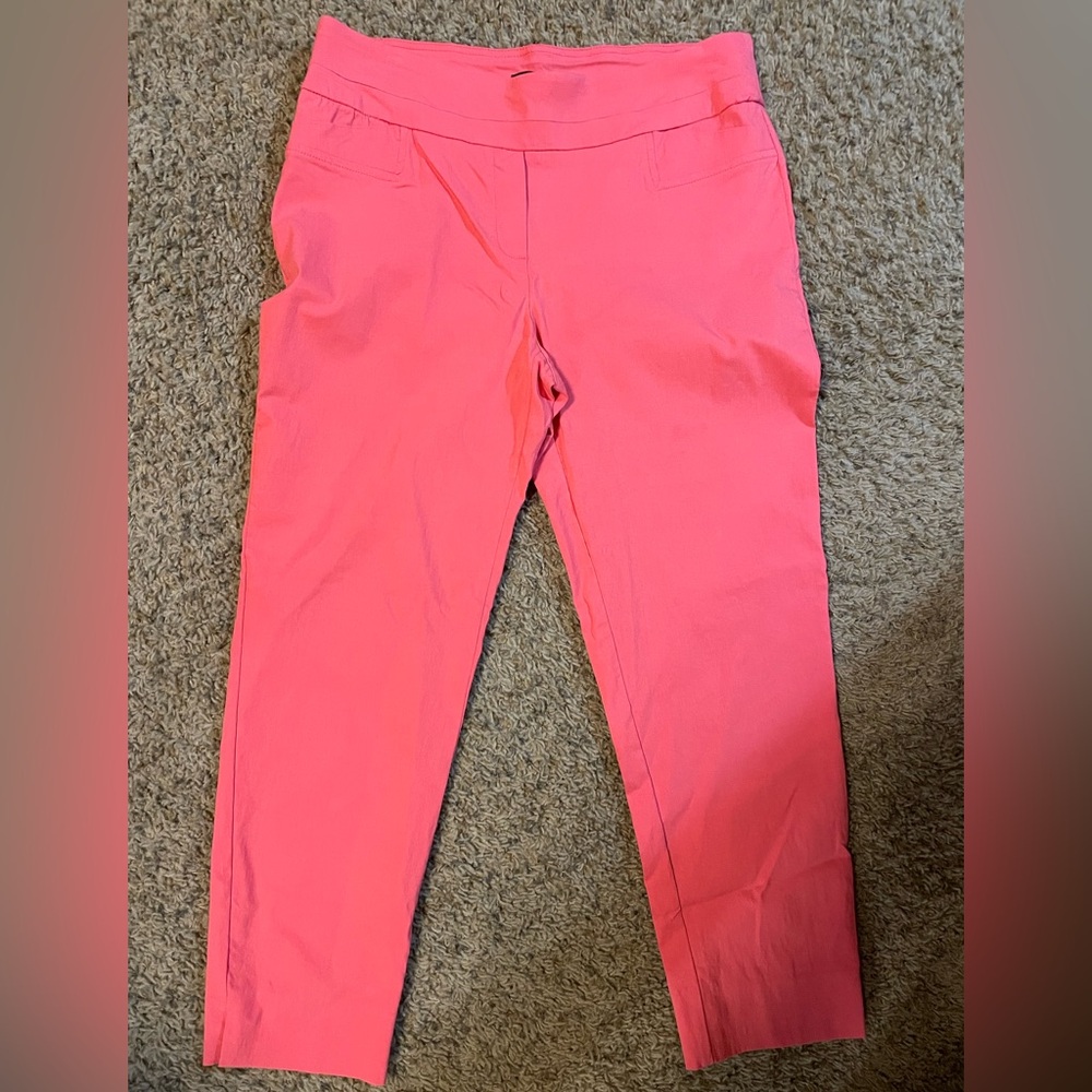 Salmon Pink Pants with Stretch